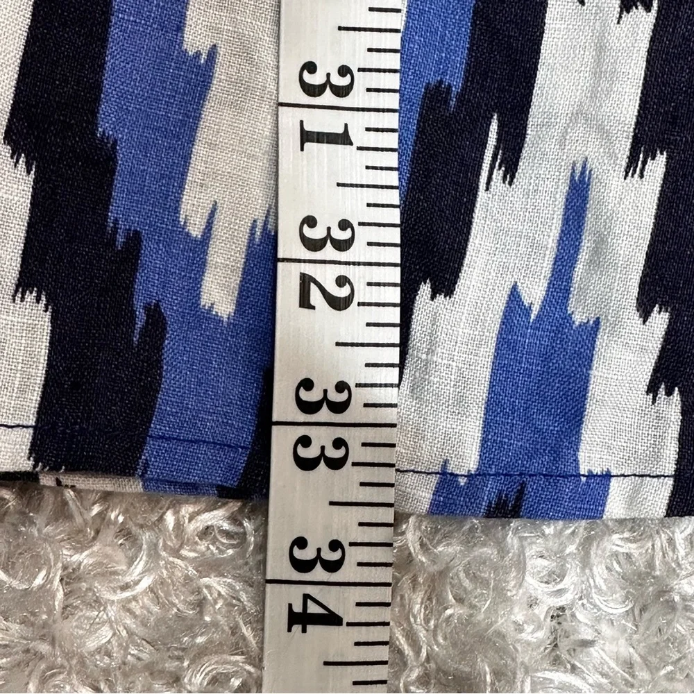 Talbots Chevron Ikat 100% Linen Cover Up Tunic Dress Sz M - Picture 8 of 10